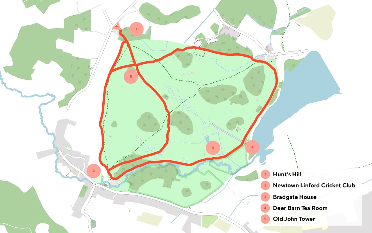 route-im-bradgate-park